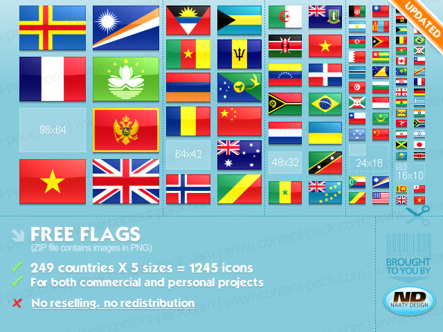 1230 Free Flags Icons