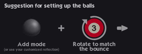 Suggestion for setting up the balls
